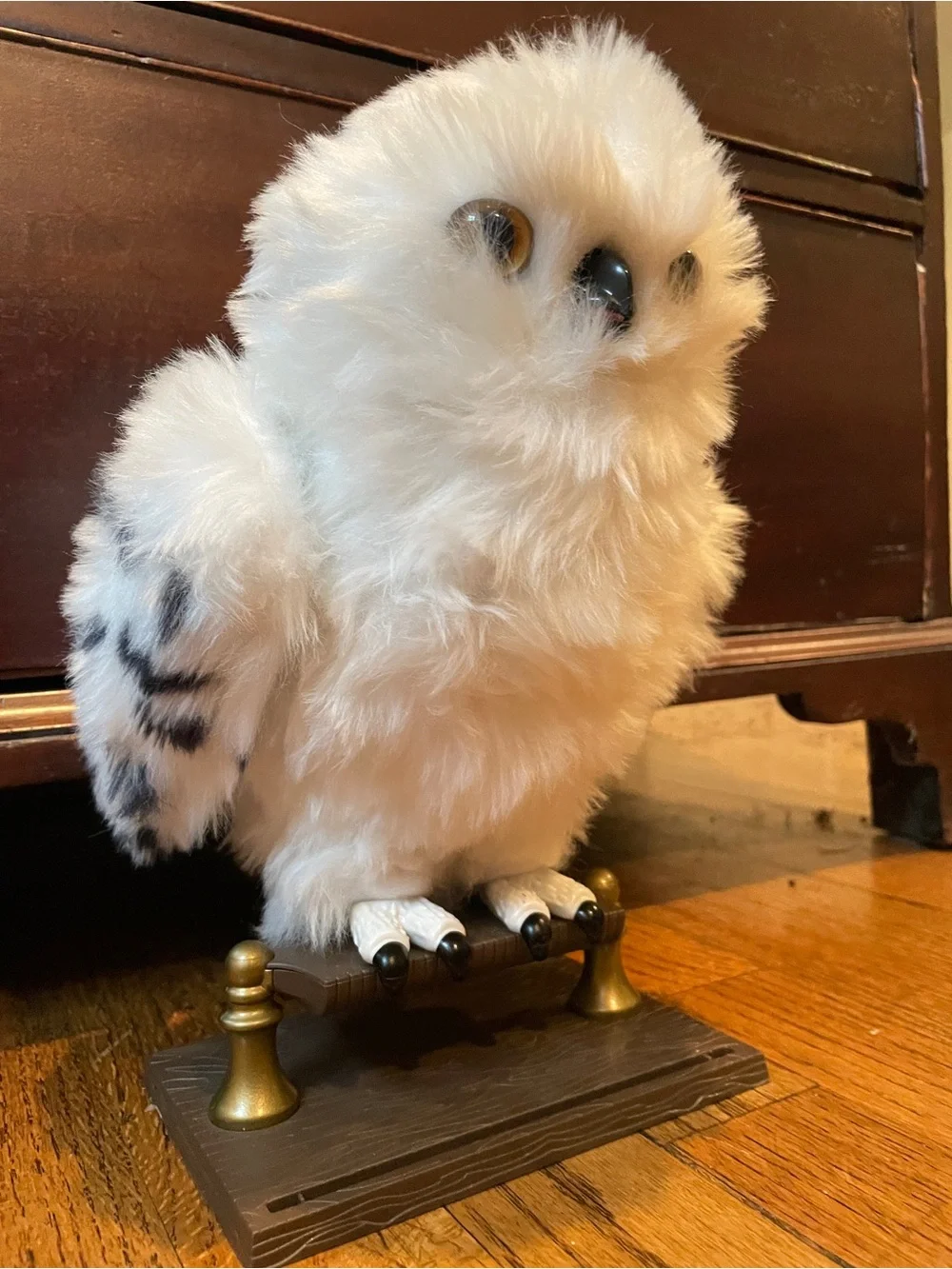 Harry Potter Enchanting Hedwig Interactive Owl Plush Sound Moves w/ Perch